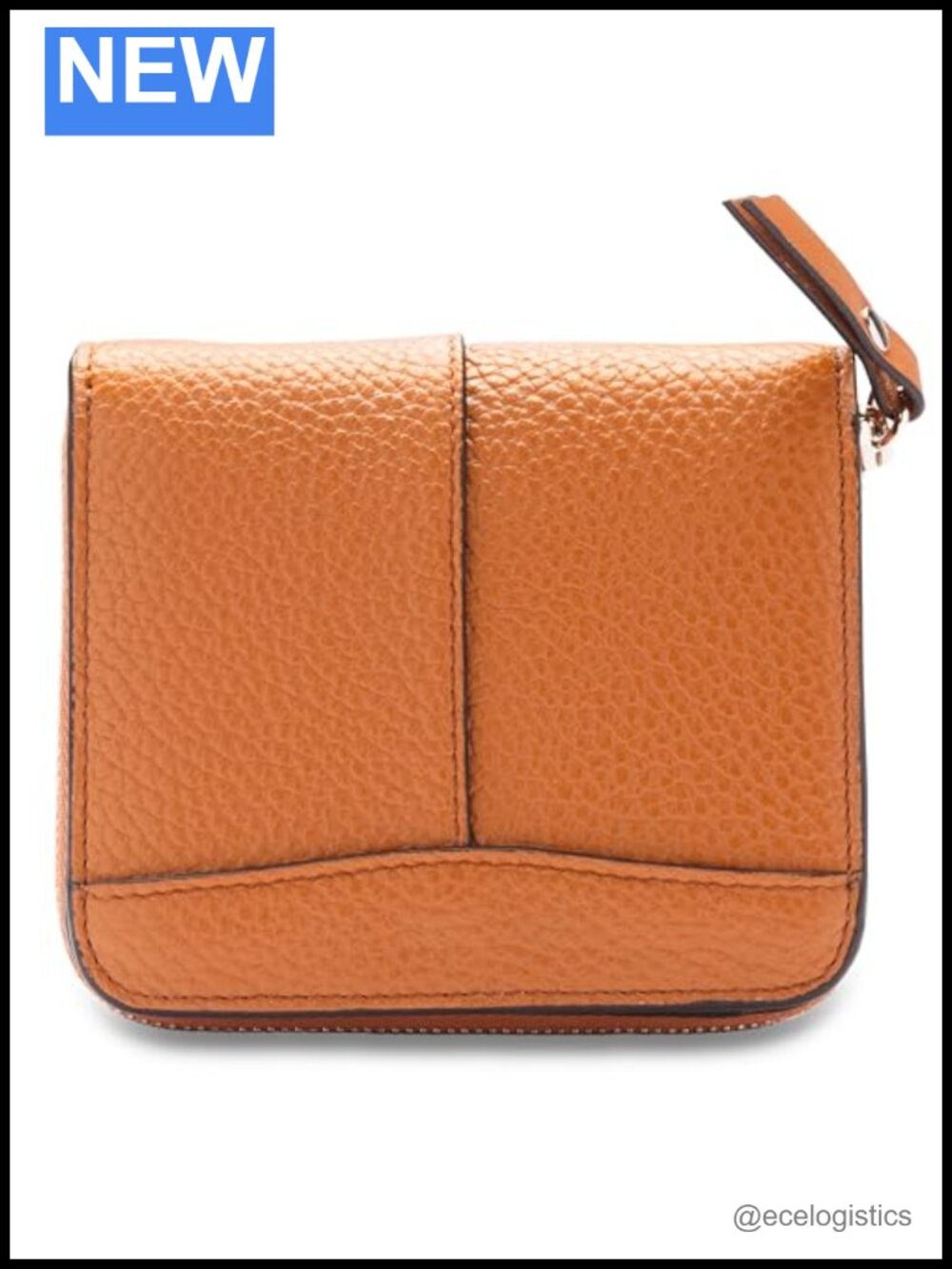 Women's Italian Leather Bifold Wallet with 8 Card Slots & Zip Coin Pocket